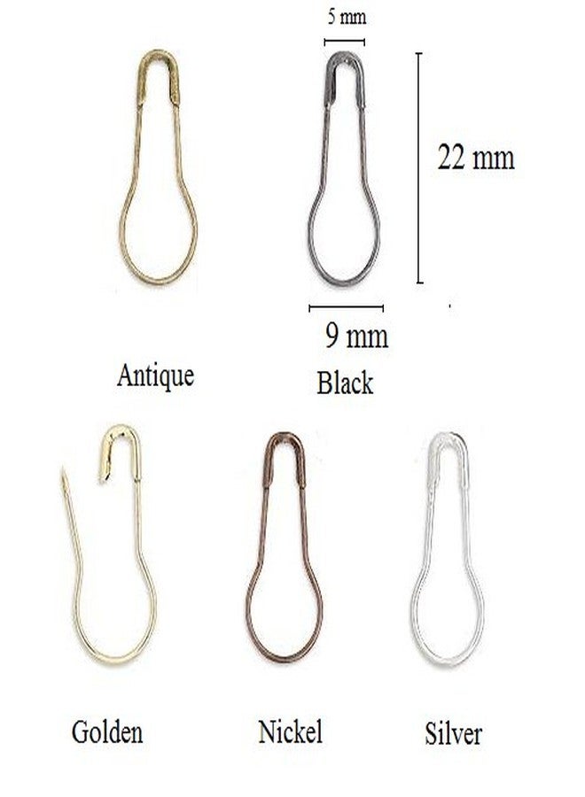 Jainsons Black Bulb Pins 0.8" Gourd Safety Pin Metal Calabash Pins Clothing Tag Pins for Craft Project, Home Accessories 1000Pcs - Image 2